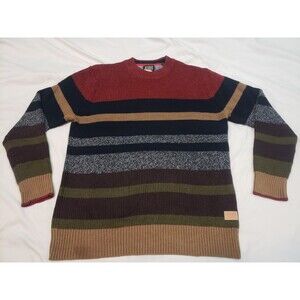 Scotch & Soda Rib Striped Relaxed Knit Crewneck Pullover Sweater Mens Size XL